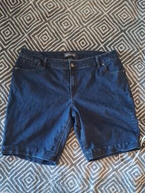 Reitmans Dark Indigo Denim Jean Shorts Plus Size 22